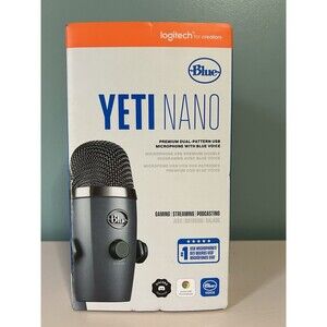 Blue Yeti Nano Dual-Pattern USB Microphone Gray with Blue VOICE Effects